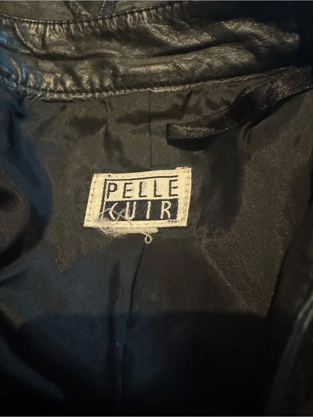 Vintage Pelle Cuir Classic Black Leather Pencil Mini Skirt